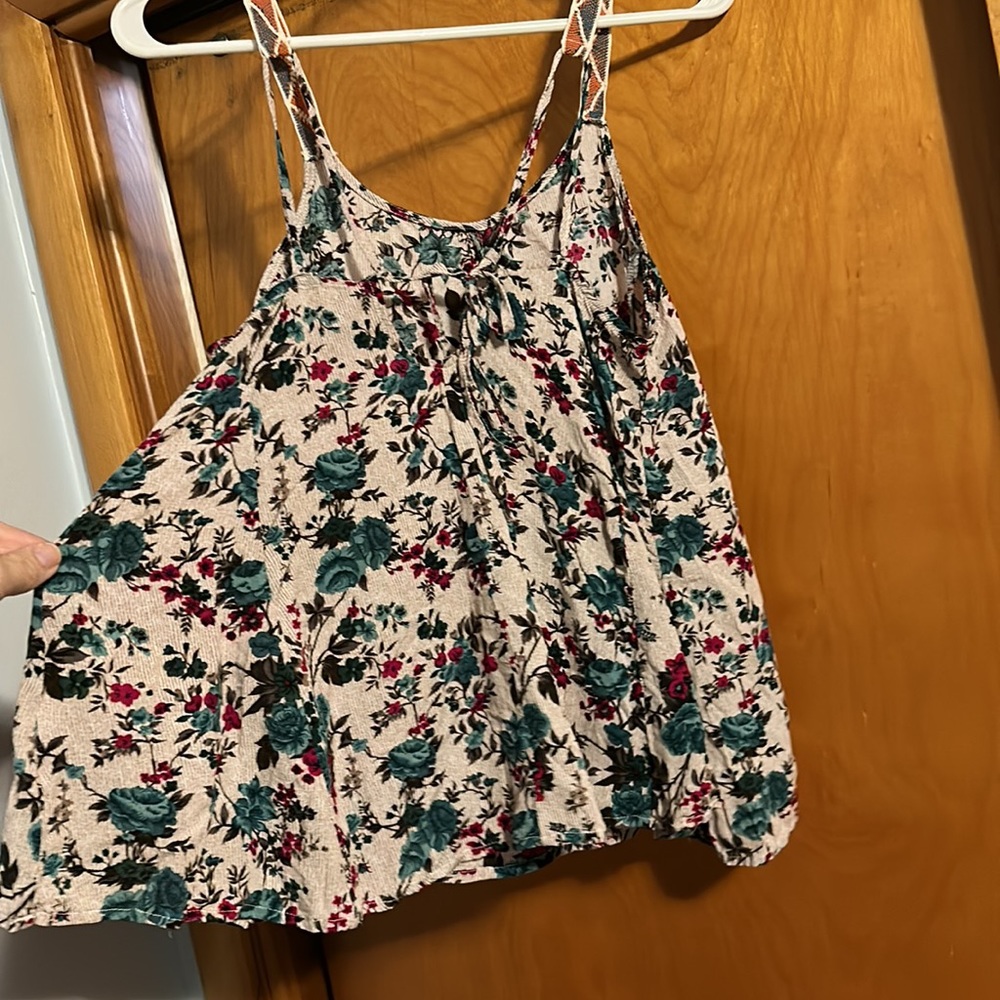 women’s tank top with fun back and floral designs - Picture 8 of 8